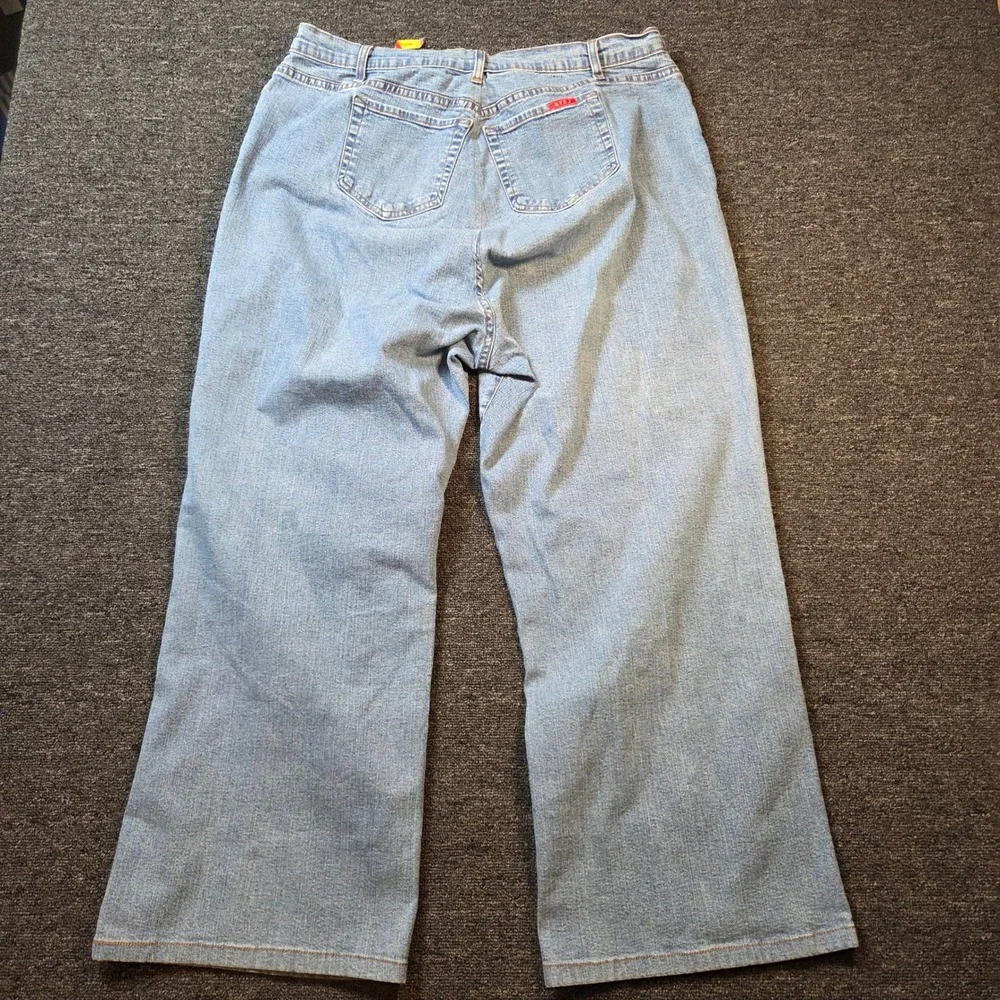 NYDJ Wide Leg Jeans Womens 24W Light Wash High Rise Stretch Denim Casual Classic